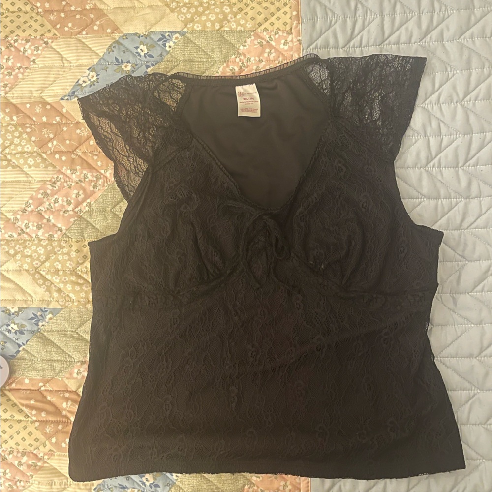 Black lace top